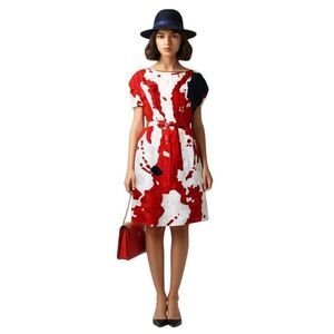 Michael Novarese Abstract Vintage 50s-60s Dress Size M